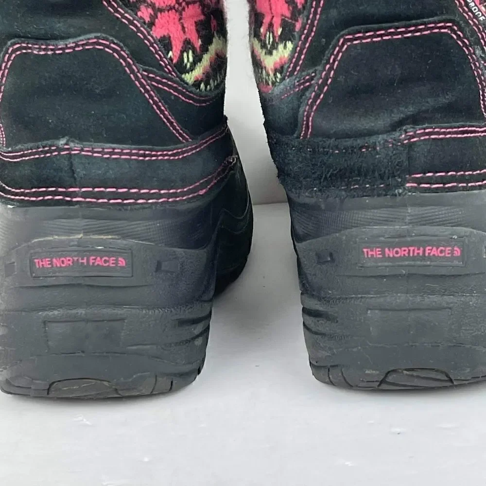 The north face girls shellista lace novelty Winter  black multicolored boot sz 6